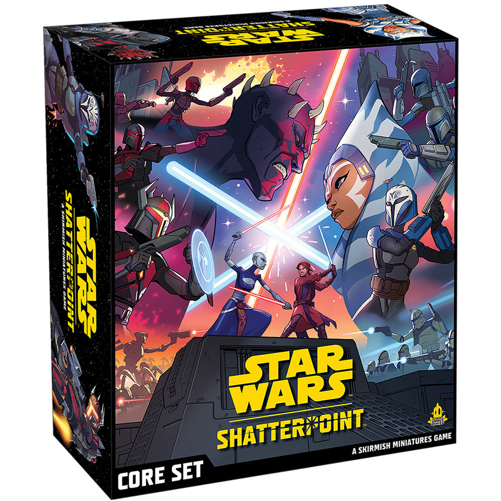 Star Wars Shatterpoint starter set Core set front of box darth maul ahsoka Ventress Anakin