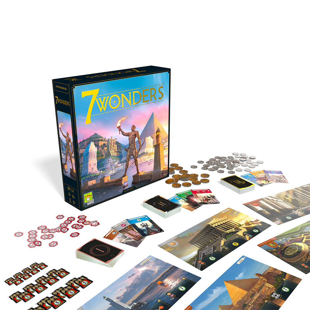 7 Wonders Board Game Box contents