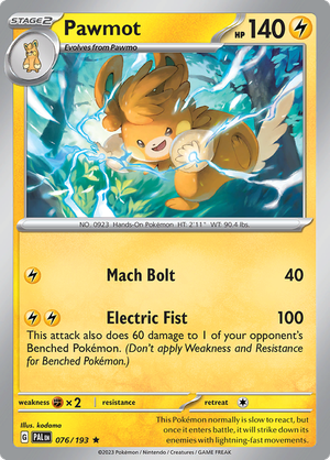 Pawmot - 076/193 (Reverse Foil)