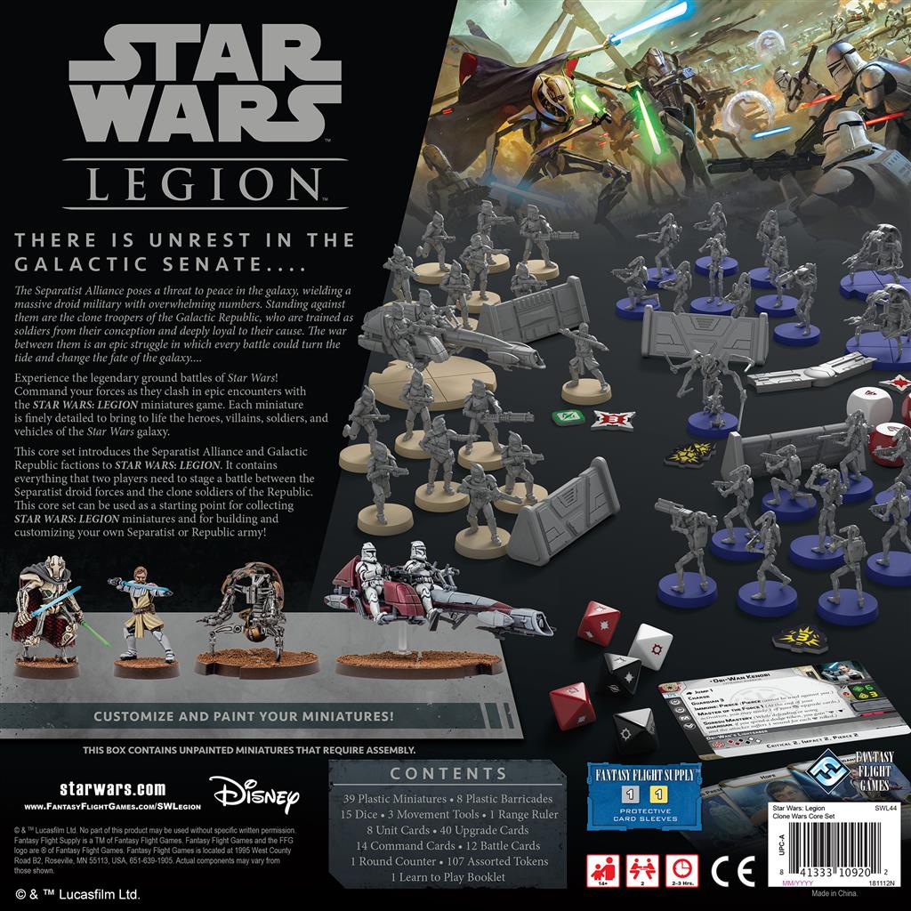 Star Wars Legion Starter set clone wars obi wan general grevious core set