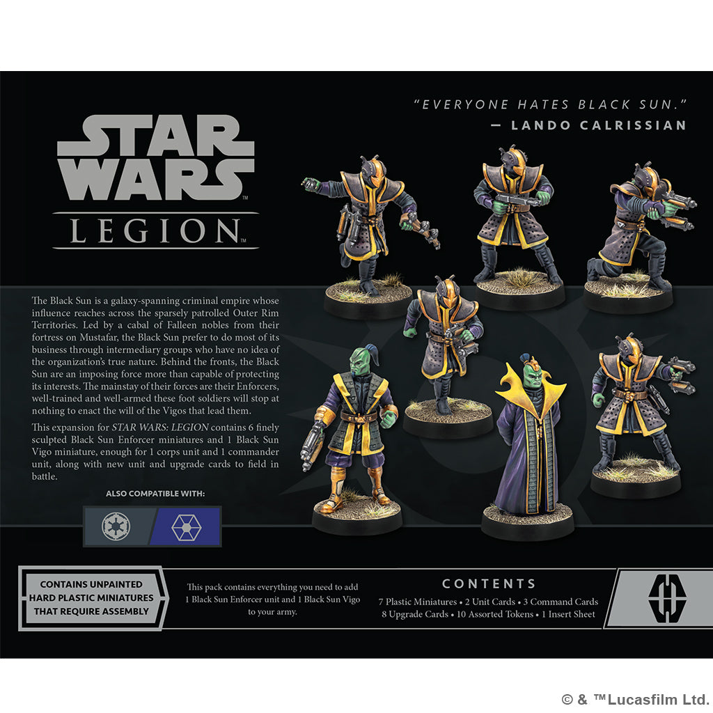 Star Wars Legion Black Sun enforcers back of box