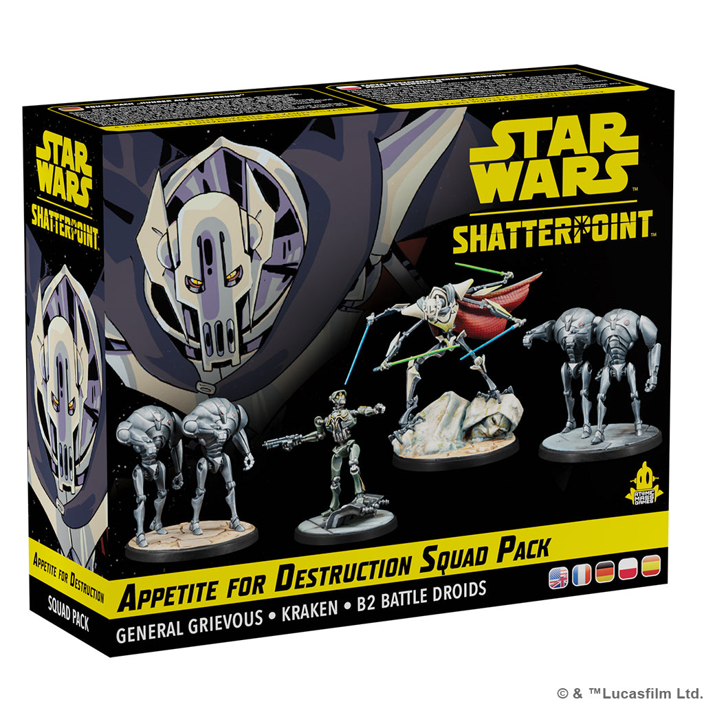 Star Wars Shatterpoint General Grevious Apetite for Destruction Squad Pack Box art 